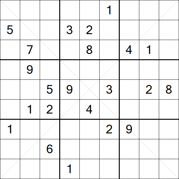 Sudoku X - Difficile