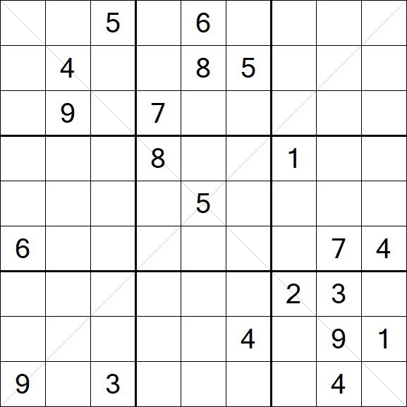 Sudoku X - Hard