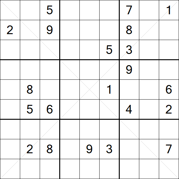 Sudoku X - Difficile
