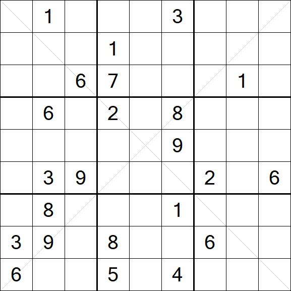 Sudoku X - Difficile