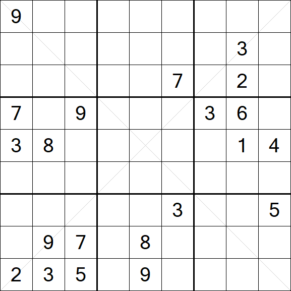 Sudoku X - Difficile
