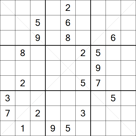 Sudoku X - Difficile