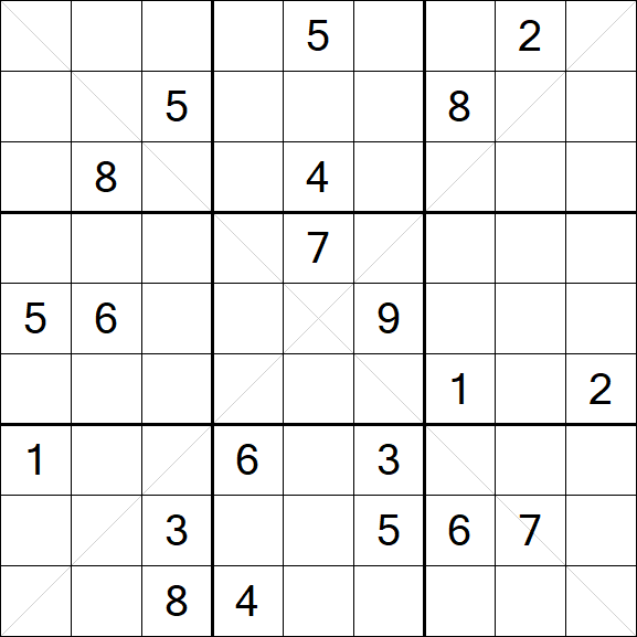 Sudoku X - Difficile