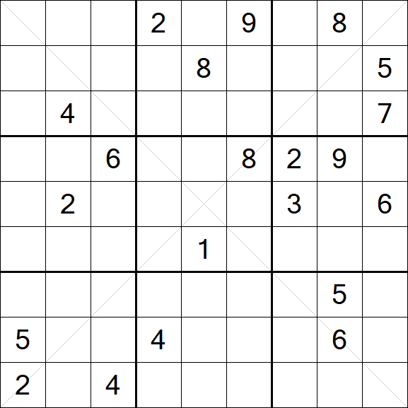 Sudoku X - Difficile
