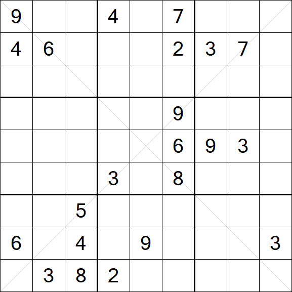 Sudoku X - Difficile