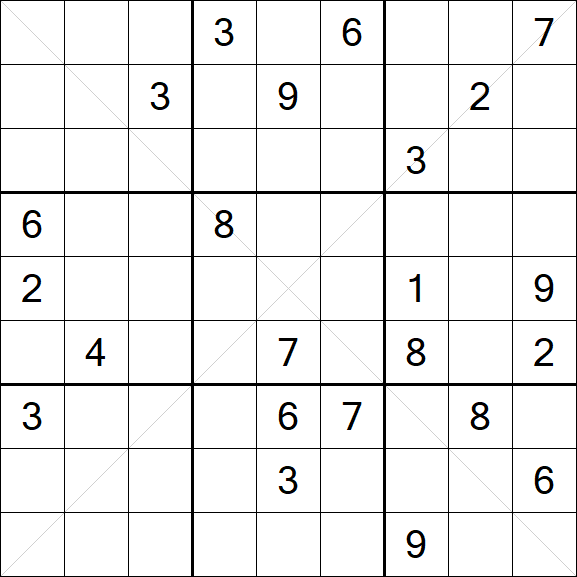 Sudoku X - Difficile