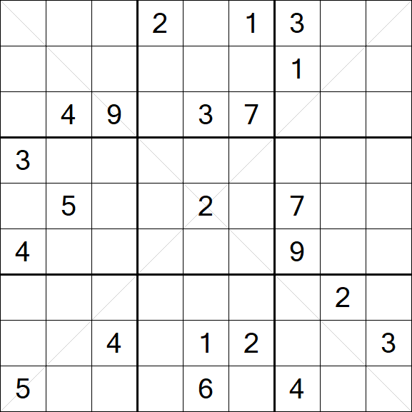 Sudoku X - Difficile