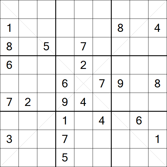 Sudoku X - Difficile