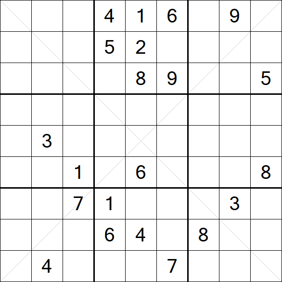Sudoku X - Difficile
