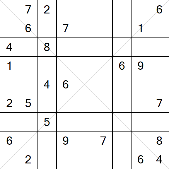 Sudoku X - Difficile