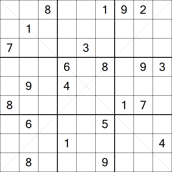 Sudoku X - Difficile