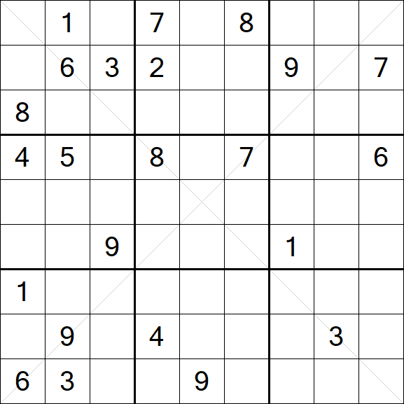 Sudoku X - Difficile
