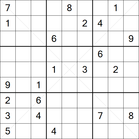 Sudoku X - Difficile