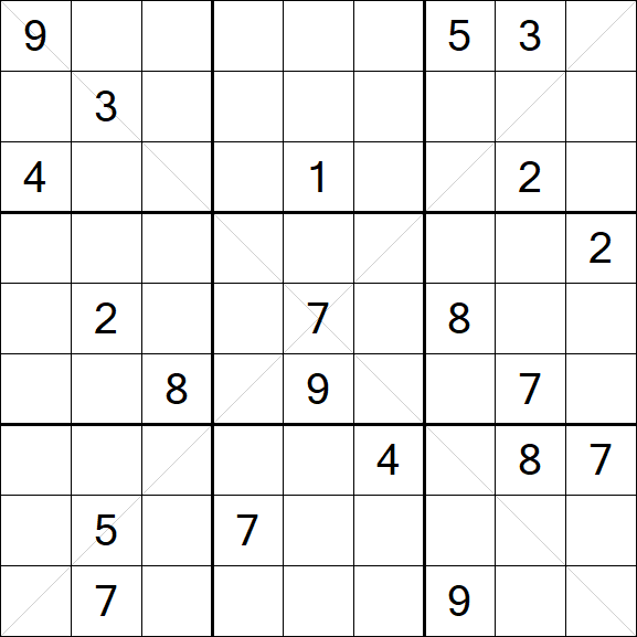 Sudoku X - Difficile