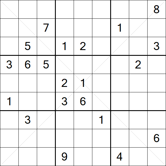 Sudoku X - Difficile