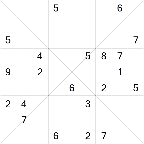 Sudoku X - Difficile