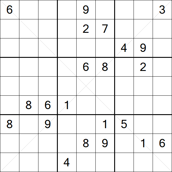 Sudoku X - Difficile