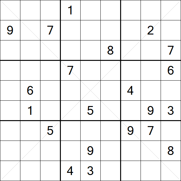 Sudoku X - Difficile