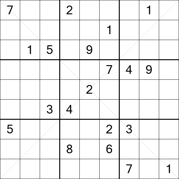 Sudoku X - Difficile