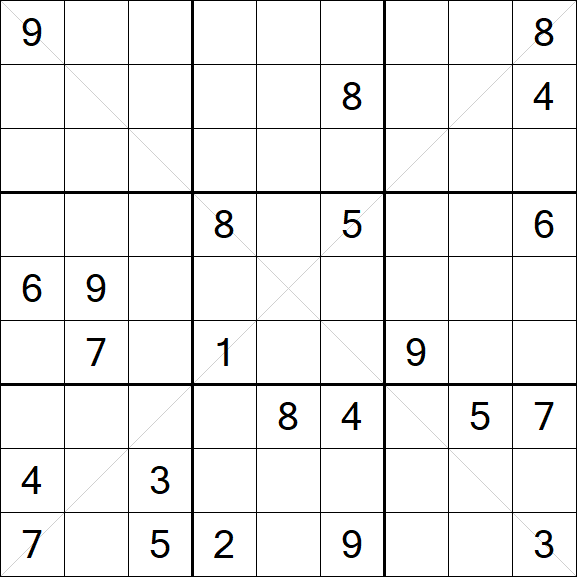Sudoku X - Difficile