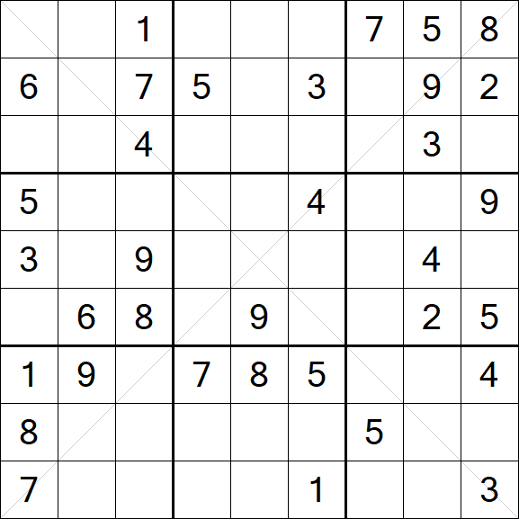 Sudoku X - Medio