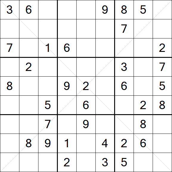 Sudoku X - Médio