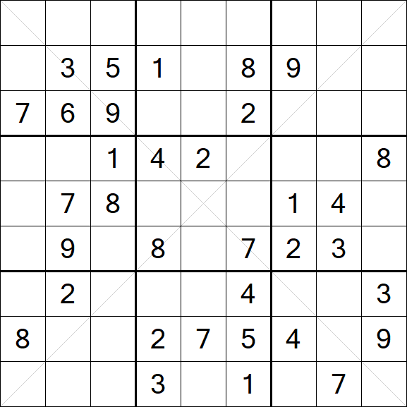 Sudoku X - Moyen