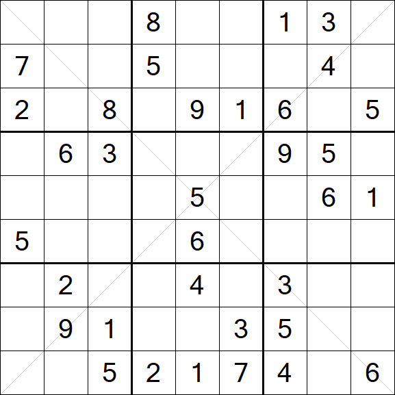 Sudoku X - Medio