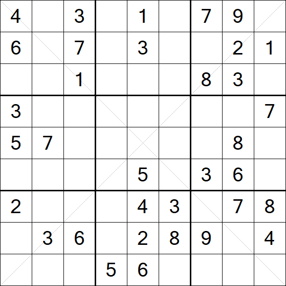 Sudoku X - Medio
