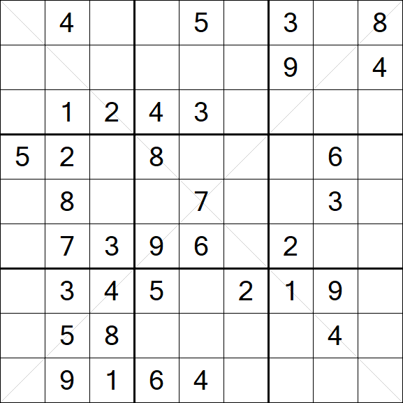 Sudoku X - Médio