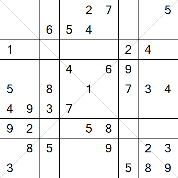 Sudoku X - Médio