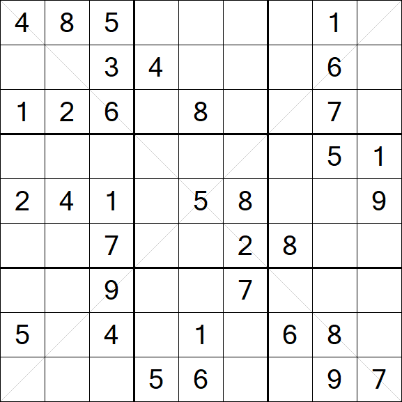 Sudoku X - Medium