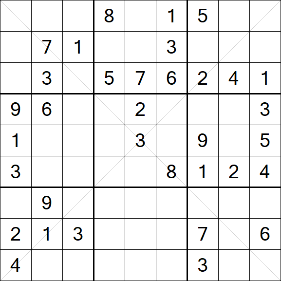 Sudoku X - Medio