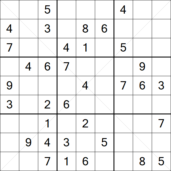 Sudoku X - Medium