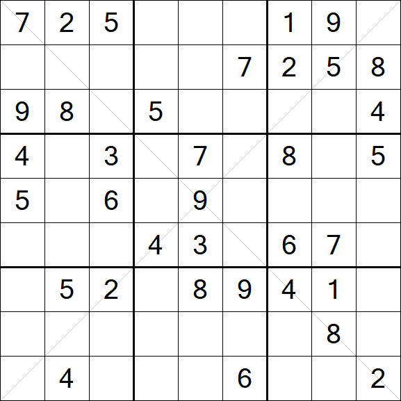 Sudoku X - Medium
