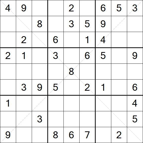 Sudoku X - Médio