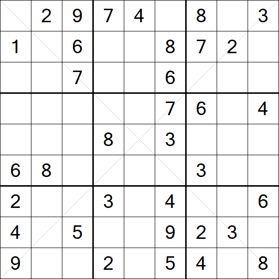 Sudoku X - Medio