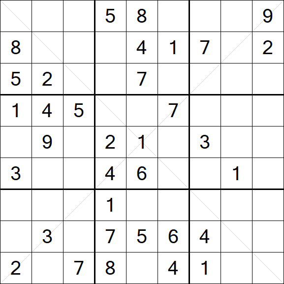 Sudoku X - Medio