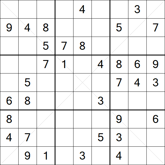 Sudoku X - Medium