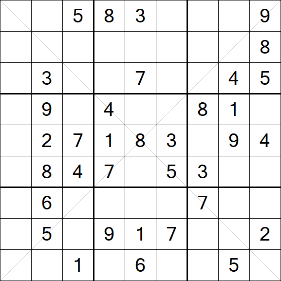 Sudoku X - Medio