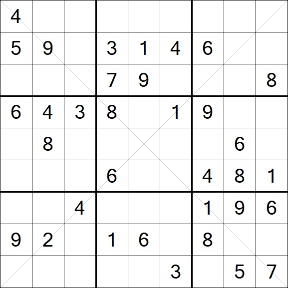 Sudoku X - Medio