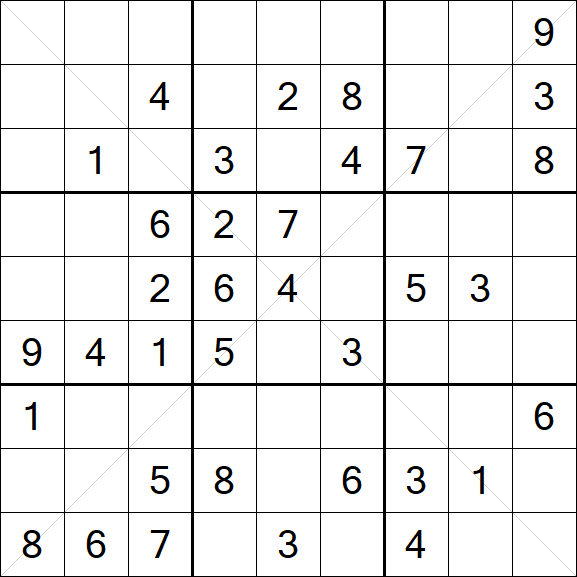Sudoku X - Medio
