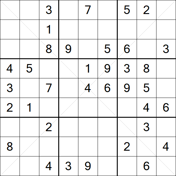 Sudoku X - Medio