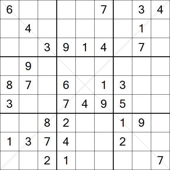 Sudoku X - Mittel
