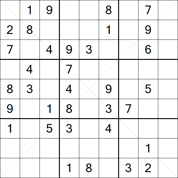 Sudoku X - Médio