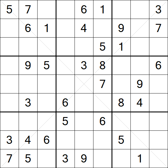 Sudoku X - Medium