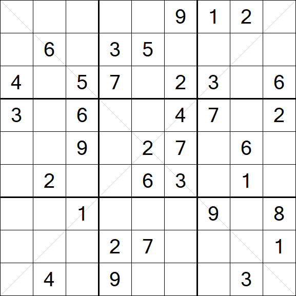 Sudoku X - Médio