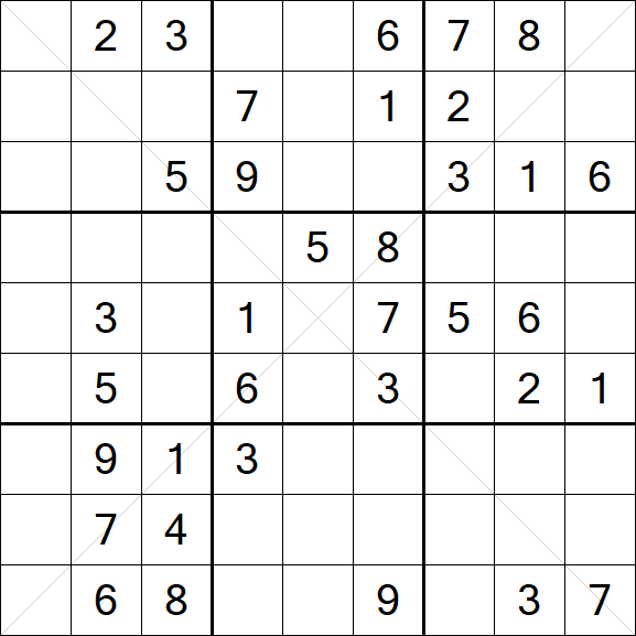 Sudoku X - Médio