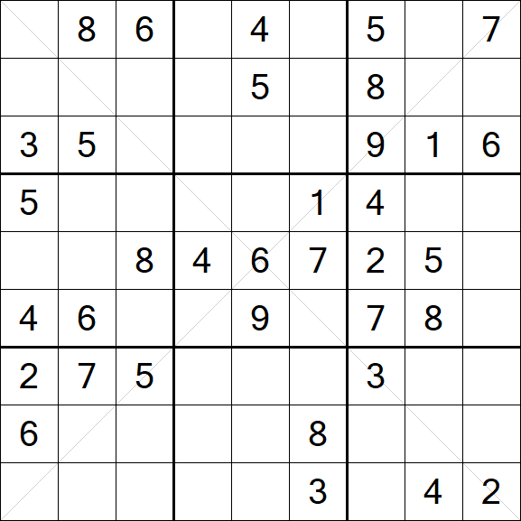 Sudoku X - Médio