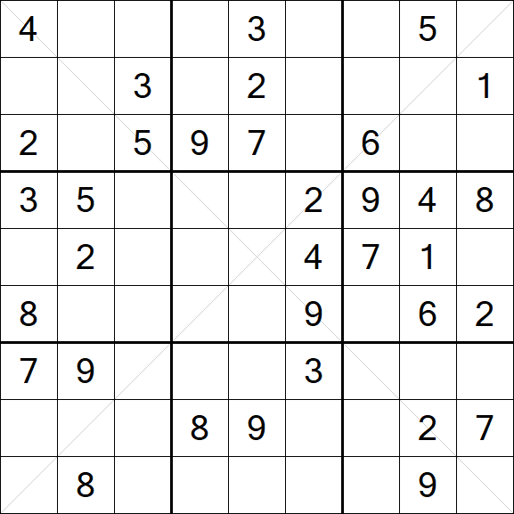 Sudoku X - Médio